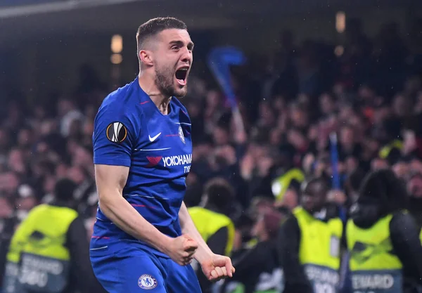 London Polska Maj 2019 Mateo Kovacic Chelsea Świętuje Drugi Etap — Zdjęcie stockowe