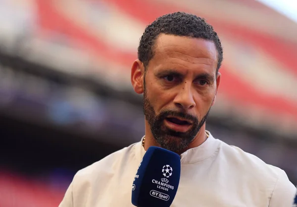 Madrid Espanha Maio 2019 Pundit Rio Ferdinand Retratado Dia Antes — Fotografia de Stock