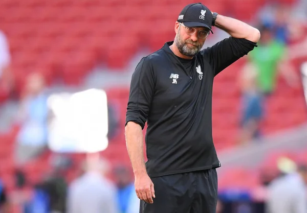 Madrid Espanha Maio 2019 Treinador Liverpool Jurgen Klopp Retratado Durante — Fotografia de Stock