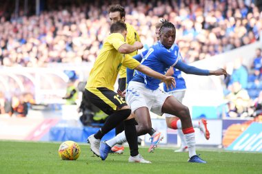 GLASGOW, SCOTLAND - 18 Temmuz 2019: Rangers takımından Joe Aribo, 2019 / 20 UEFA Avrupa Ligi 'nin Ibrox Park' taki Rangers FC (İskoçya) ve St Joseph 's FC (Cebelitarık) arasındaki birinci tur ön eleme karşılaşmasının ikinci ayağı sırasında resmedildi..
