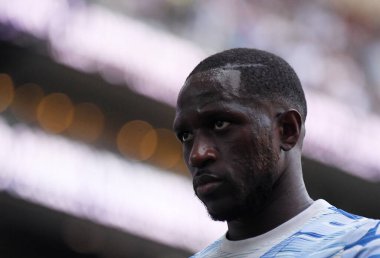 LONDON, ENGLAND - 25 AĞUSTOS 2019: Tottenham 'dan Moussa Sissokko Tottenham Hotspur FC ile Newcastle United FC arasında oynanan 2019 / 20 Premier League maçı öncesinde Tottenham Hotspur Stadyumu' nda çekilmiştir..