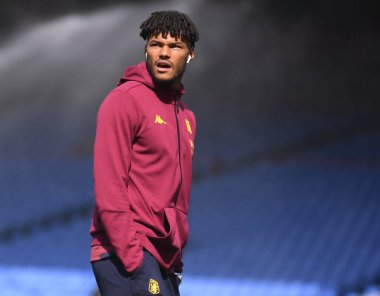 LONDON, ENGLAND - 31 AĞUSTOS 2019: Tyrone Mings of Villa, Crystal Palace FC ve Aston Villa FC arasında oynanan 2019 / 20 Premier League maçı öncesinde Selhurst Park 'ta çekilmiştir..