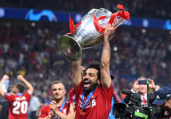 Madrid Spanien Juni 2019 Mohamed Salah Från Liverpool Avbildad Prisutdelningen — Stockfoto