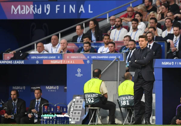 Madrid Espanha Junho 2019 Gerente Tottenham Mauricio Pochettino Retratado Durante — Fotografia de Stock