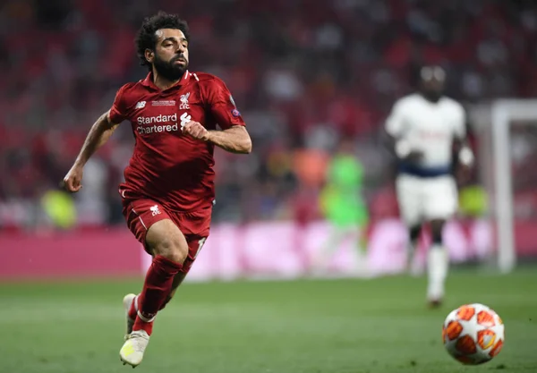 Madrid Spanien Juni 2019 Mohamed Salah Från Liverpool Avbildad Uefa — Stockfoto