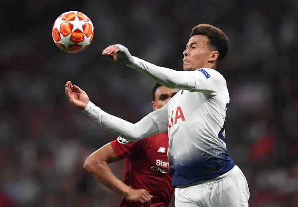 Madrid España Junio 2019 Dele Alli Tottenham Final Uefa Champions —  Fotos de Stock