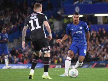 LONDON, ENGLAND - 25 EPTEMBER 2019: Chelsea 'li Tino Anjorin, Chelsea FC ile Stamford Bridge' deki Grimsby Town FC arasında oynanan 2019 / 20 EFL Cup Round 3 maçında çekilmiştir..