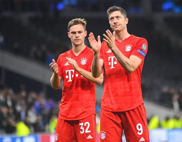 London England October 2019 Joshua Kimmich Bayern Robert Lewandowski Bayern — стокове фото