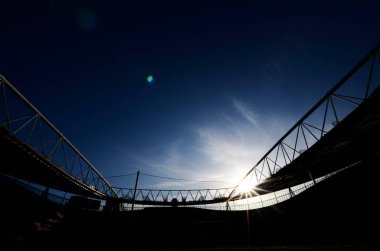 LONDON, ENGLAND - 18 Ocak 2020: Arsenal FC ile Sheffield United FC arasında Emirates Stadyumu 'nda oynanan 2019 / 20 Premier League maçı öncesinde görülen mekanın genel görünümü.