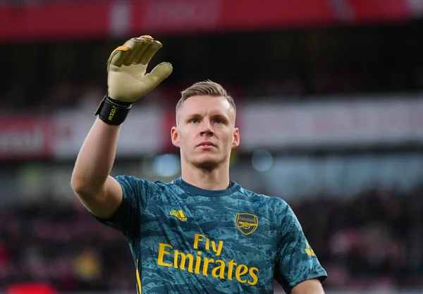 London England Ianuarie 2020 Bernd Leno Arsenal Ilustrat Timpul Meciului — Fotografie, imagine de stoc