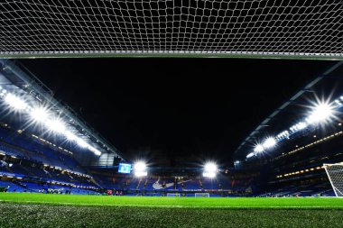 LONDON, ENGLAND - 21 Ocak 2020: Stamford Bridge 'de Chelsea FC ve Arsenal FC arasında oynanan 2019 / 20 Premier Lig maçı öncesinde resmedilen mekanın genel görünümü.