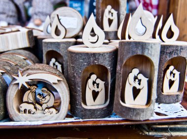 mumluk Noel nativity vasıflı usta tarafından el-ahşap işlemeli ayarla ile