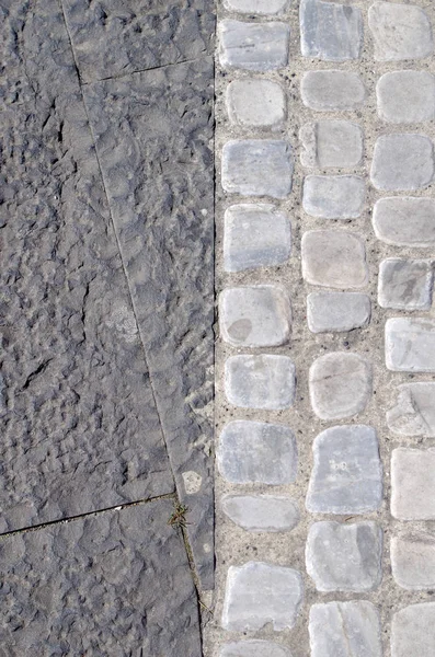 Floor Large Small Stone Tiles Mark Path — Stock Photo, Image