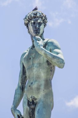 David, Piazzale Michelangelo Floransa'da heykel zaman ve çürüme belirtileri ile kopyasını