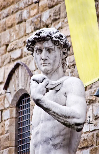 Michelangelo Nun Floransa Daki David Hava Palazzo Vecchio Önünde Çürüme — Stok fotoğraf