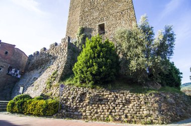 Antik taş Leona Vinci tarihi kasaba tipik kule