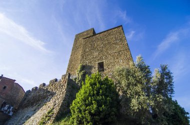 Antik taş Leona Vinci tarihi kasaba tipik kule