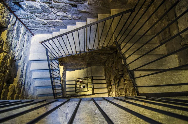 ghosts climb the internal staircase of the historic stone tower