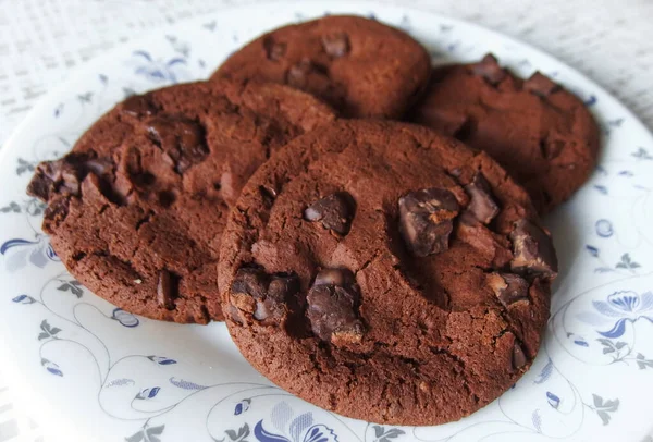 Chocolate cookies with chocolate chips