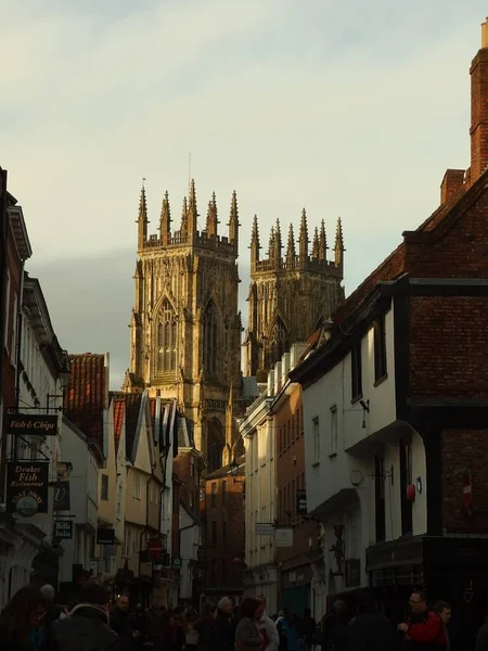 York Minster Tower See Old Town York — стокове фото