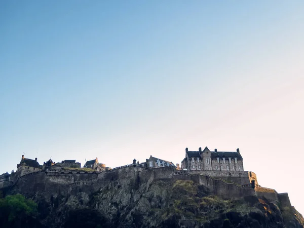 Edinburgh Castle Der Abenddämmerung Edinburgh Der Hauptstadt Schottlands — Stockfoto