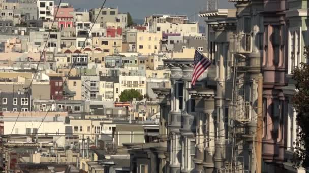 Викторианская Архитектура Сан Франциско — стоковое видео