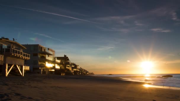 Sunrise Beach Malibu California — Stock Video