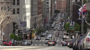 San Francisco şehir merkezi Kaliforniya sokak trafiği