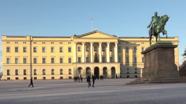 Oslo Daki Kraliyet Kalesi Olmaz — Stok video