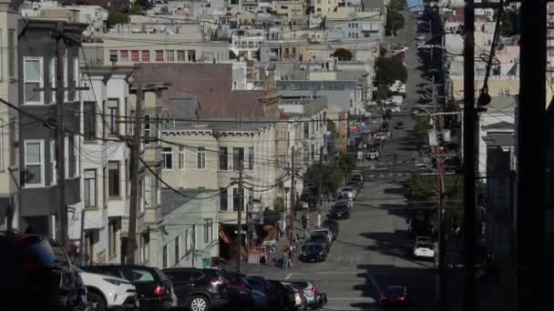 Jalan San Francisco Dan Arsitektur North Beach — Stok Video