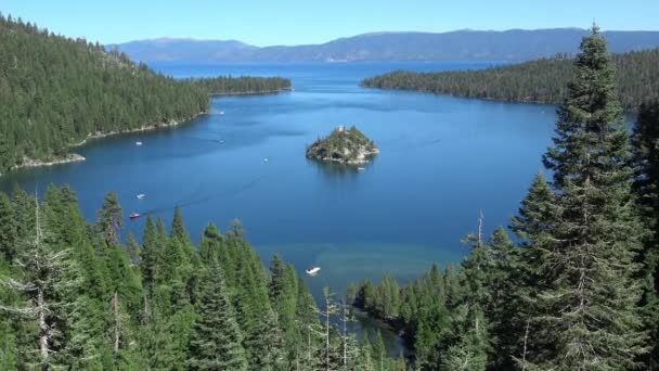 Vista Panoramica Della Baia Emerald Nel Lago Tahoe California — Video Stock