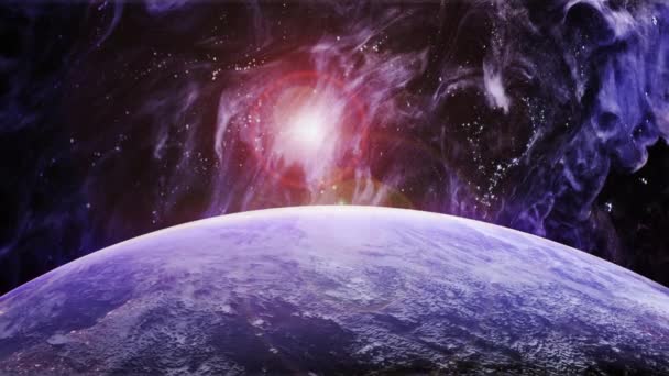 Záhadná Starověká Mimozemská Země Rotující Vesmíru — Stock video