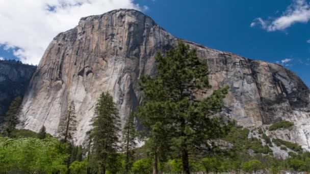 Capitan Βουνό Στο Εθνικό Πάρκο Yosemite Valley — Αρχείο Βίντεο