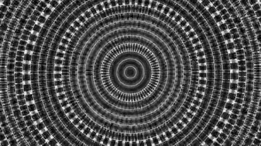 Siyah ve beyaz dönen hipnotik çember arka planı