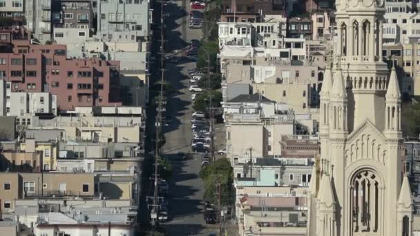 San Francisco Street Architecture North Beach — Stock Video