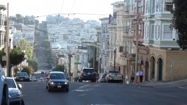Stadsleven San Francisco North Beach — Stockvideo
