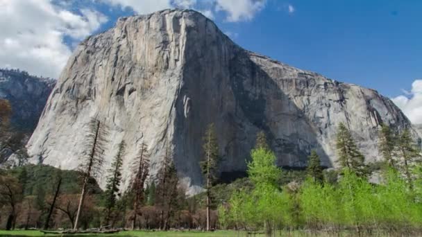 Capitan Στο Εθνικό Πάρκο Yosemite Valley — Αρχείο Βίντεο