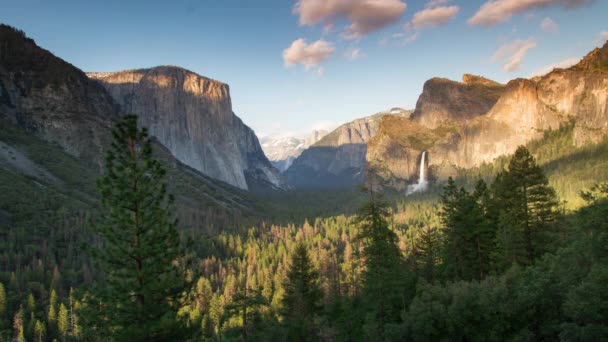 Parque Nacional Vale Yosemite Paisagem Cênica Pôr Sol — Vídeo de Stock