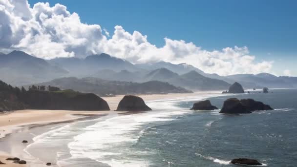 Oregon Paisagem Costeira Cannon Beach — Vídeo de Stock