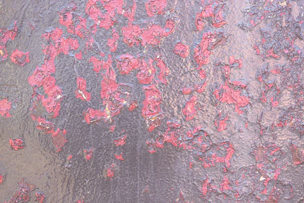 Texture Surface Métallique Avec Peinture Brun Écaillé Rouge Framboise Contexte — Photo