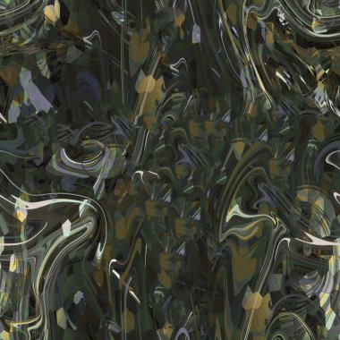 Soyut yeşil seriler. Sanat, yaratıcılık ve hayal gücü üzerine projeler için tuval üzerinde hareket halindeki renkli boyanın bileşimi. Kusursuz desen