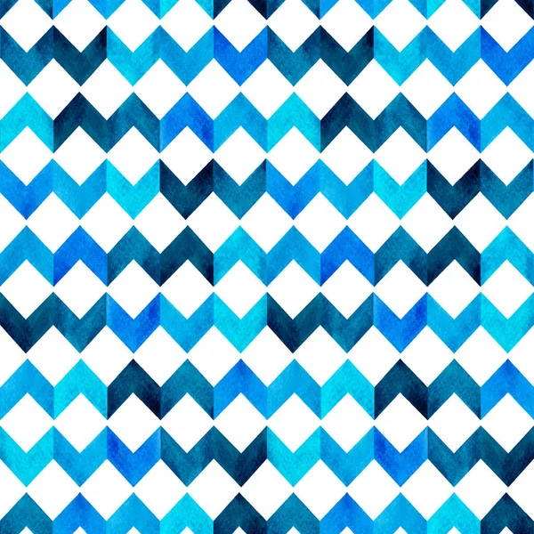 파란색 흰색을칠 청색의 Herringbone Zigzag 디자인은 수있다 — 스톡 사진