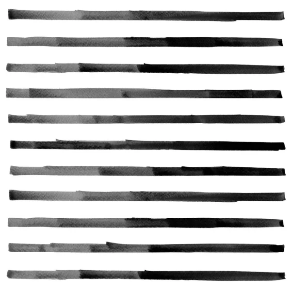 Aquarelle Ligne Peinture Fond Image Abstrait Noir Blanc Ligne Aquarelle — Photo