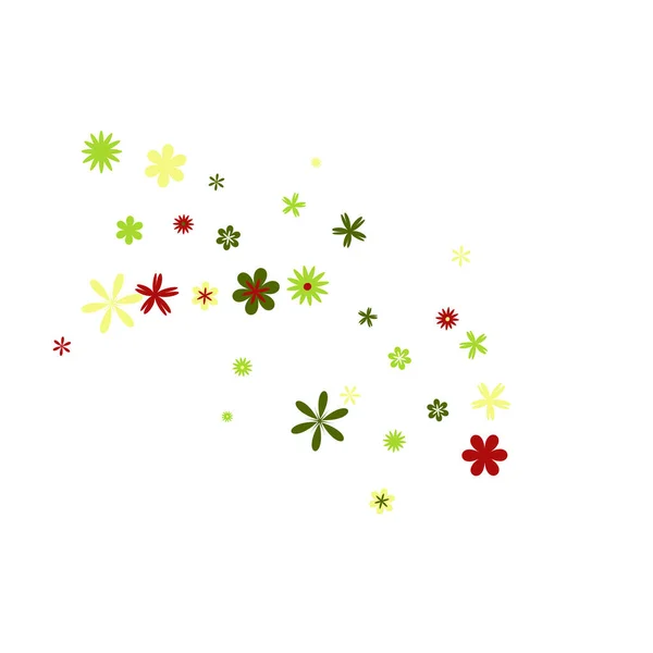 Modèle Floral Féminin Avec Petites Fleurs Simples Pour Carte Vœux — Image vectorielle
