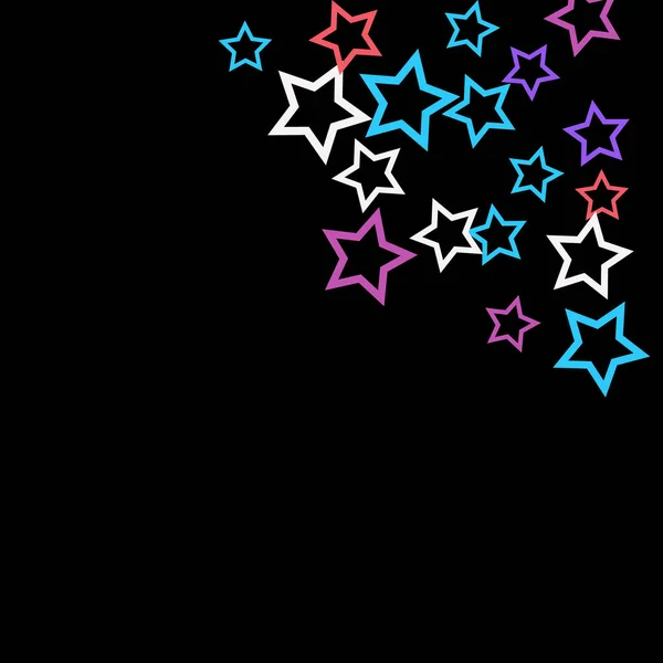 Estrellas Coloridas Confetti Misterio Brillante Vector Fondo Trendy Glowing Magic — Vector de stock