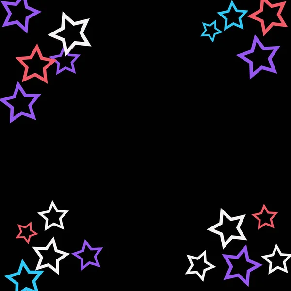 Estrellas Coloridas Confetti Misterio Brillante Vector Fondo Trendy Glowing Magic — Vector de stock