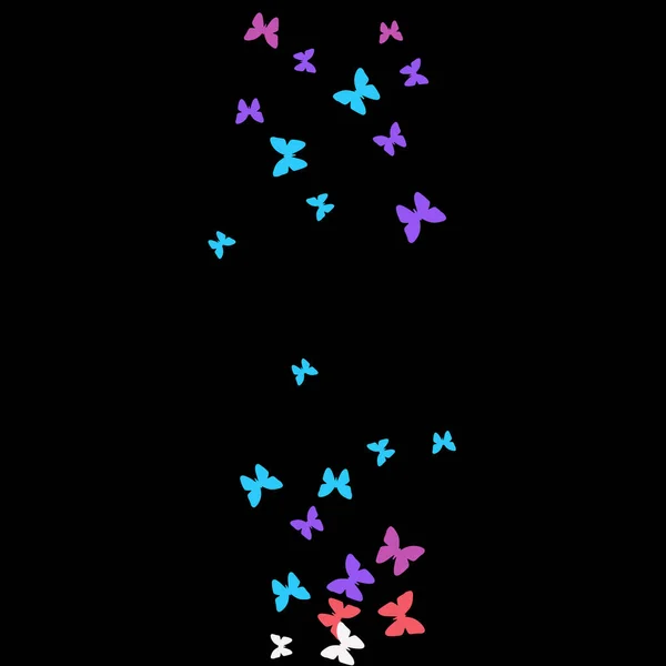 Fond Été Avec Des Papillons Colorés Modèle Féminin Simple Pour — Image vectorielle