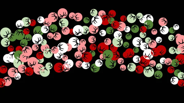 Vrouwelijke Bloemmotief Met Eenvoudige Gestileerde Bessen Voor Wenskaart Poster Naïeve — Stockvector