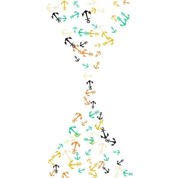 Bonito Fondo Verano Con Anclas Ancla Estilo Libre Dibujos Animados — Archivo Imágenes Vectoriales