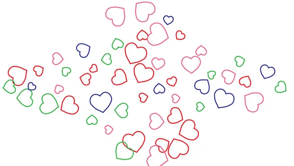 Corações Fundo Estilo Amor Textura Confetti Impressão Romântica —  Vetores de Stock